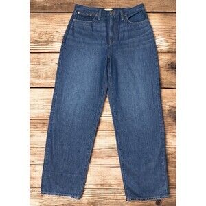Madewell Jeans Mens 30 x 31 Baggy Straight Blue Indigo Wash Denim Hemp Blend NEW